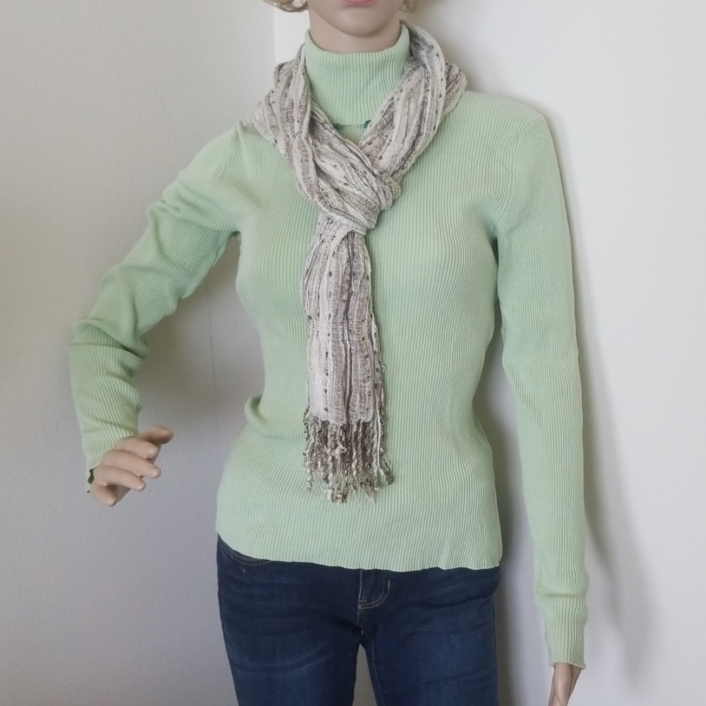 Cable&Gauge ribbed turtleneck sweater